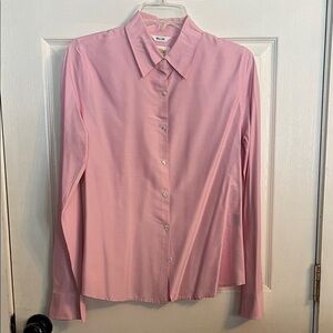 Talbots Pure Silk Light Pink Button-Down Shirt